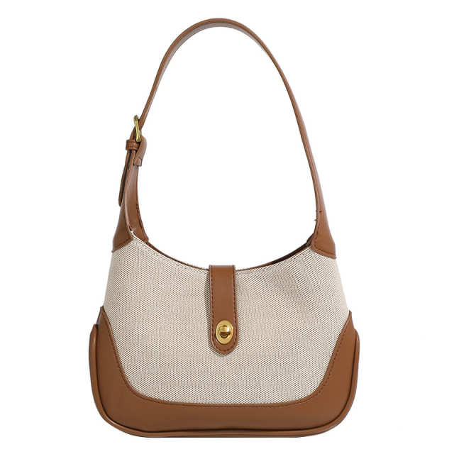 Classic French Canvas Shoulder Bag