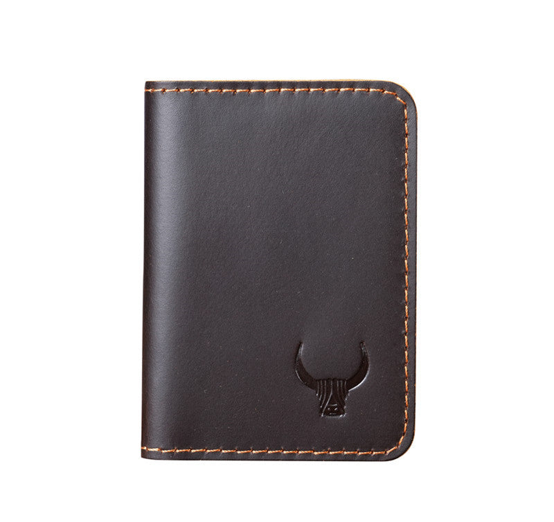 Heritage Grain Unisex Leather Card Holder Wallet