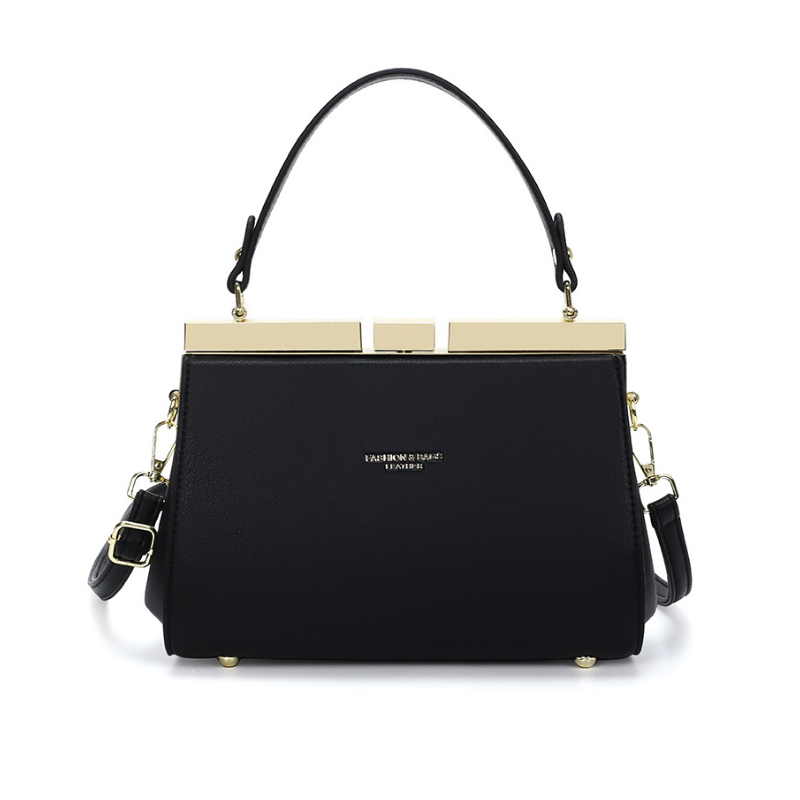 Structured Frame Top Handle Handbag
