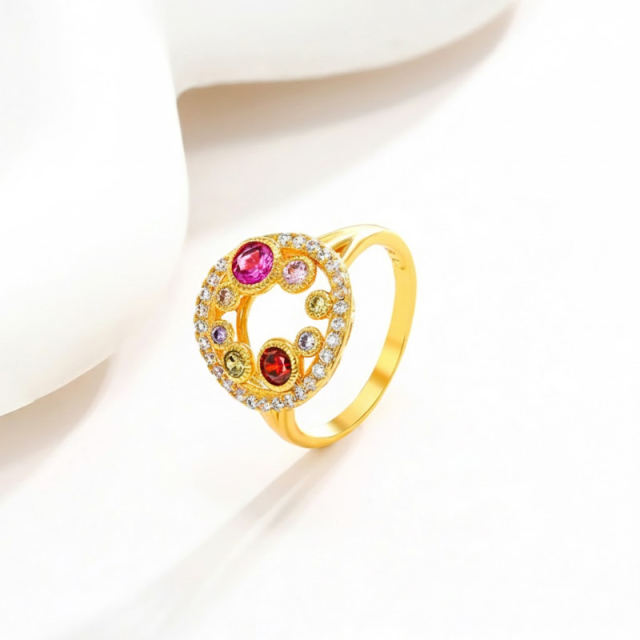 Retro Gemstone Fashion Ring
