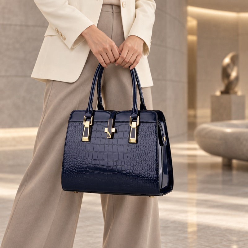 Polished Carryall Handbag