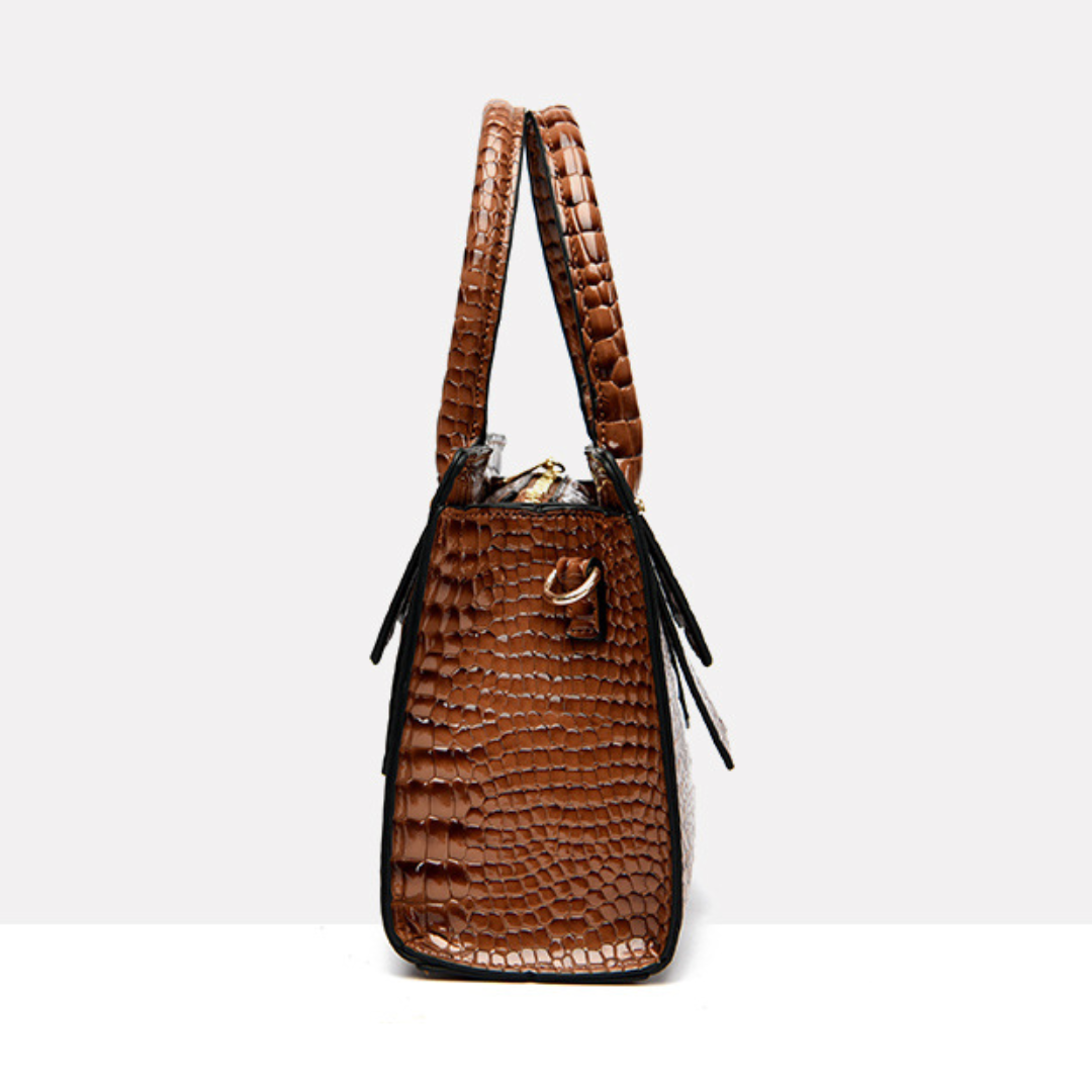 Croc Luxe Statement Handbag