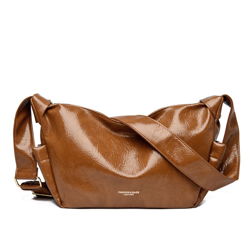 Sable Wax Leather Shoulder Bag
