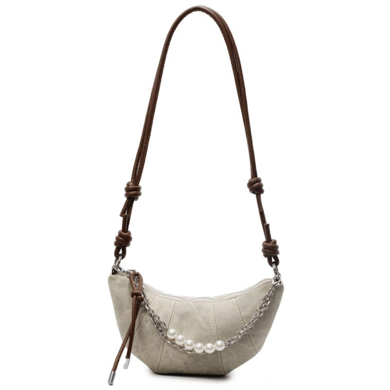 Luna Patchwork Crescent Shoulder Bag