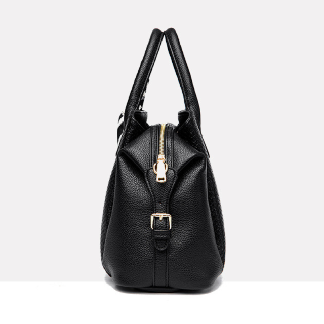 Elegant Crocodile Pattern Large Capacity Leather Handbag