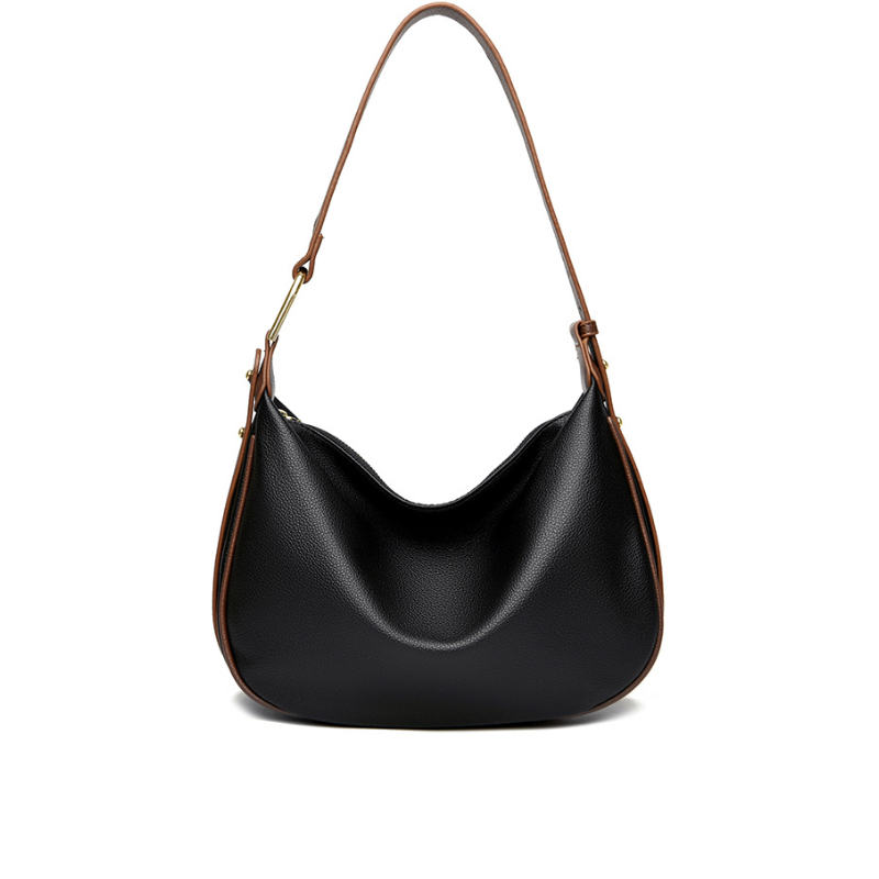 Velora Crescent Leather Shoulder Bag