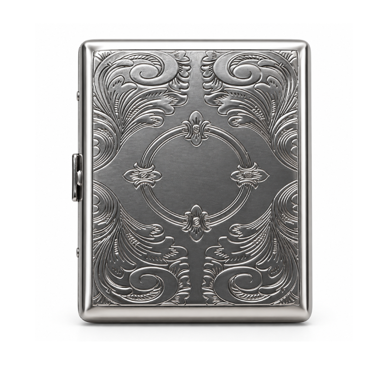 Embossed Steel Men’s Cigarette Case