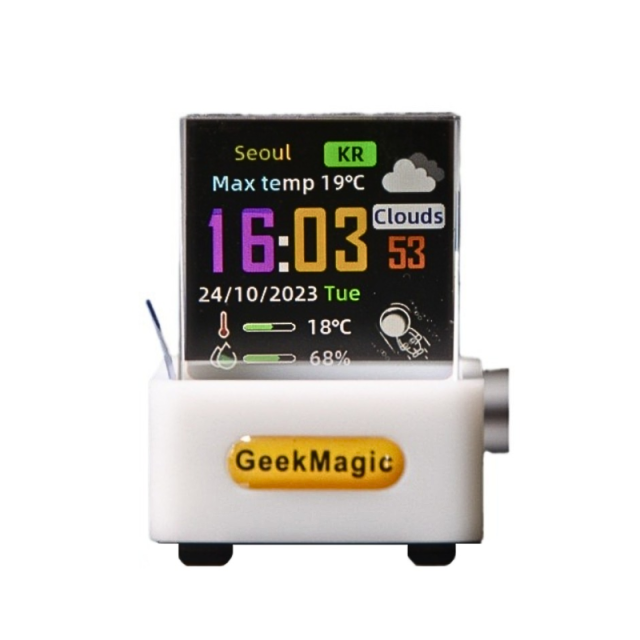 Geek Magic Transparent Mini WiFi Weather Clock
