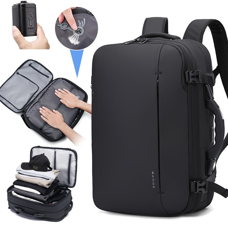Expandable Vacuum Storage Travel Backpack With Weighing Feature