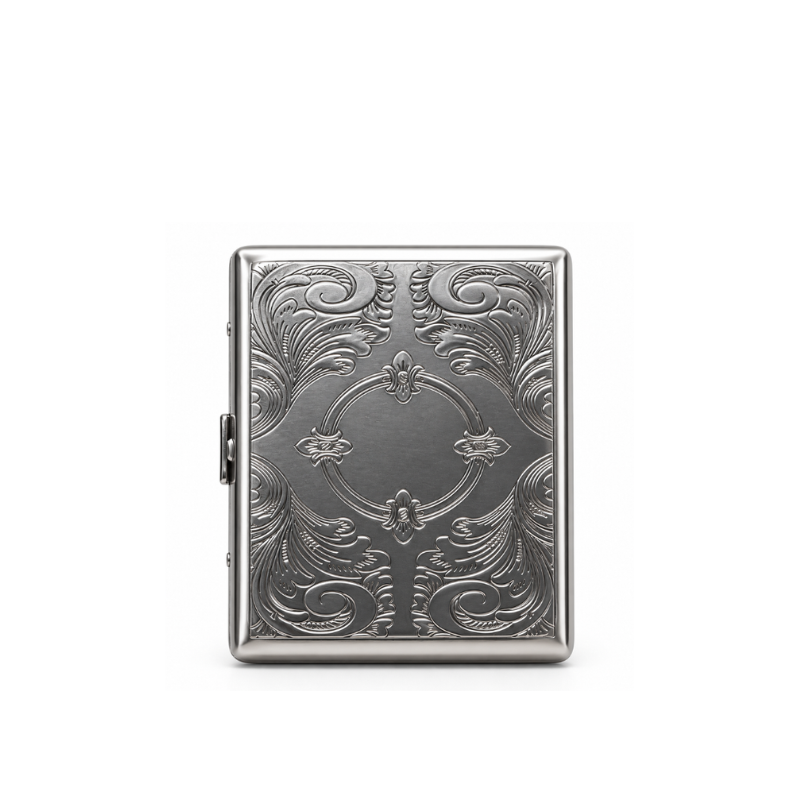 Embossed Steel Men’s Cigarette Case