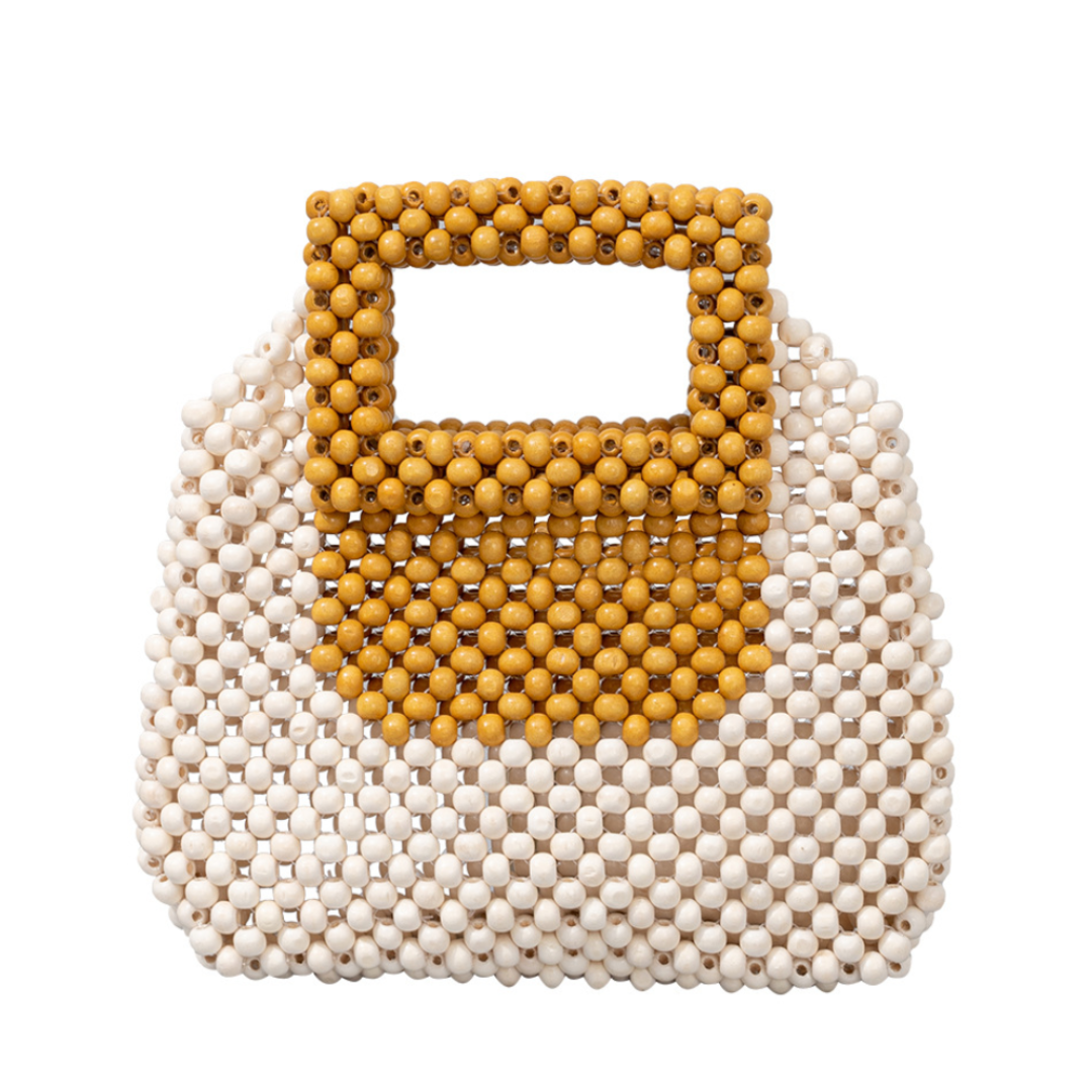 Aria Wood Bead Handbag