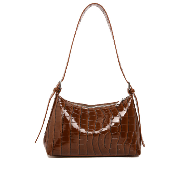 Glossy Croc Shoulder Bag