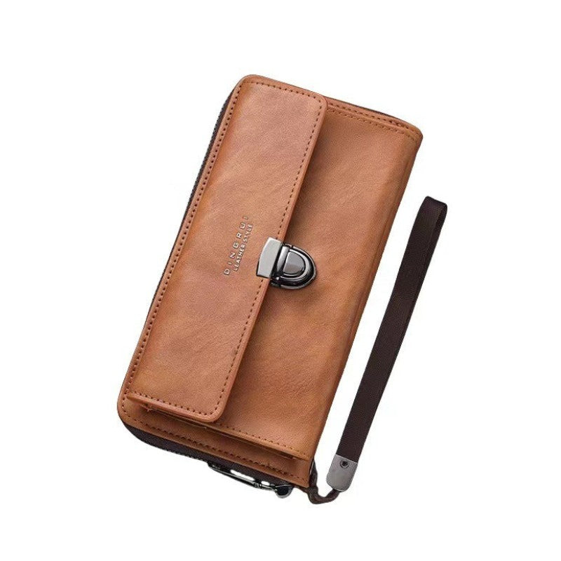 Men’s Large Capacity Wallet With Zipper And Card Slots