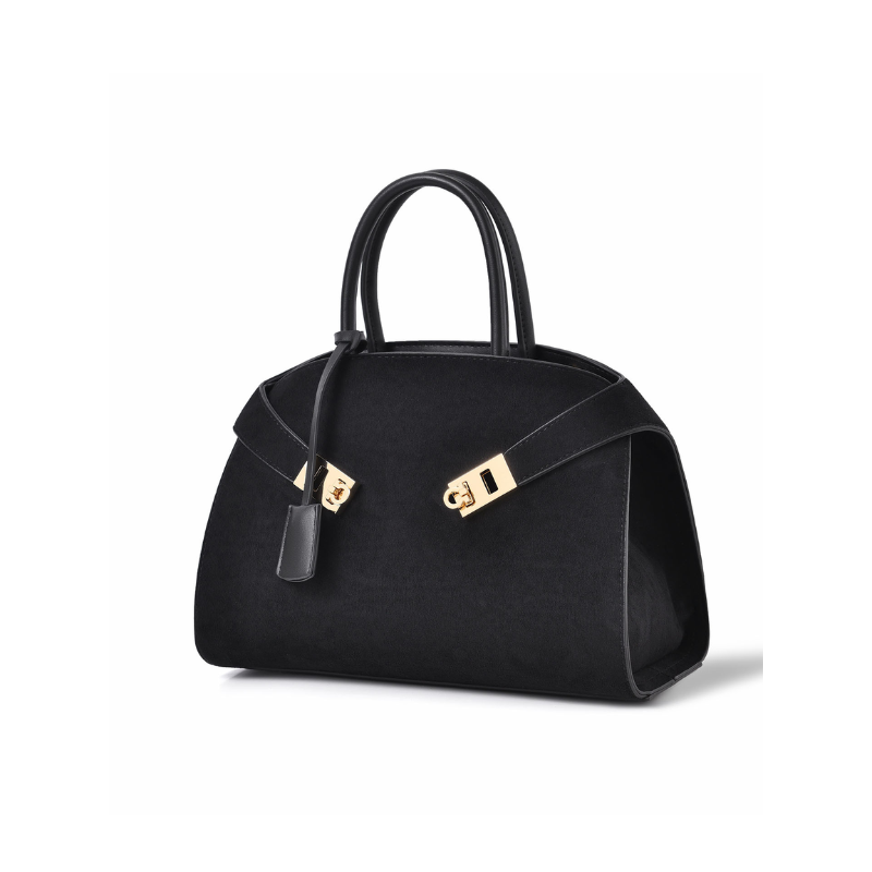 Amora Structured Suede Handbag