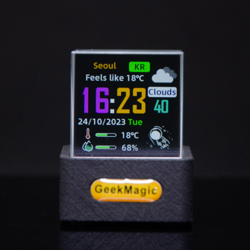 Geek Magic Transparent Mini WiFi Weather Clock