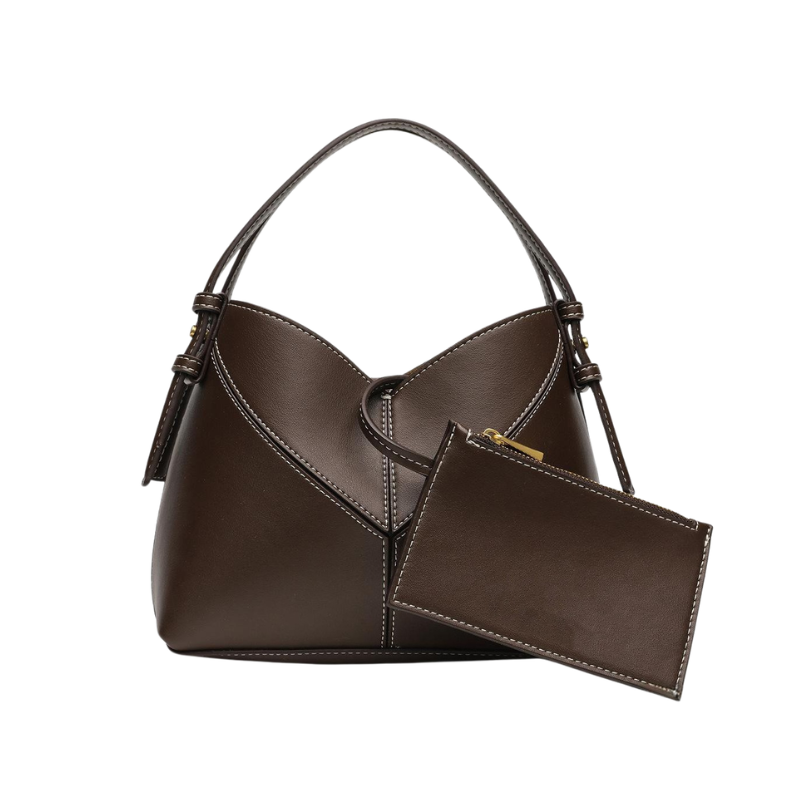 V-Curve Textured Handbag