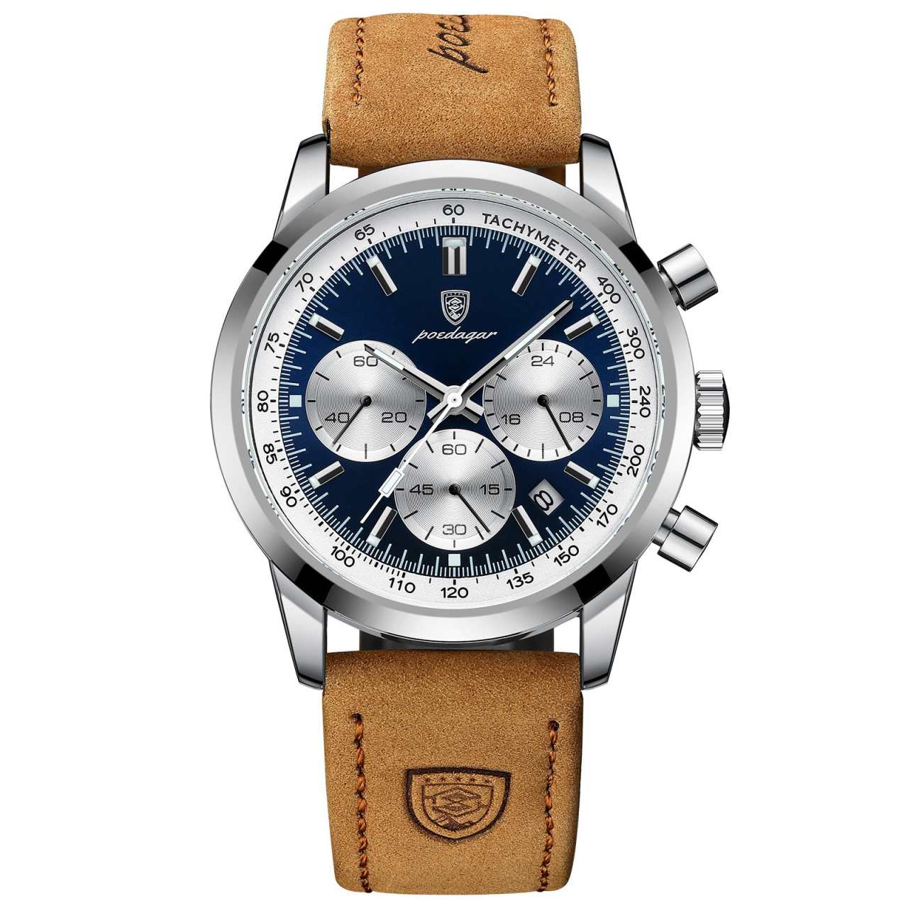 Classic Leather Strap Multifunction Men's Quartz Watch