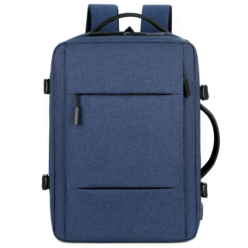 Expandable Polyester Backpack with Large Capacity