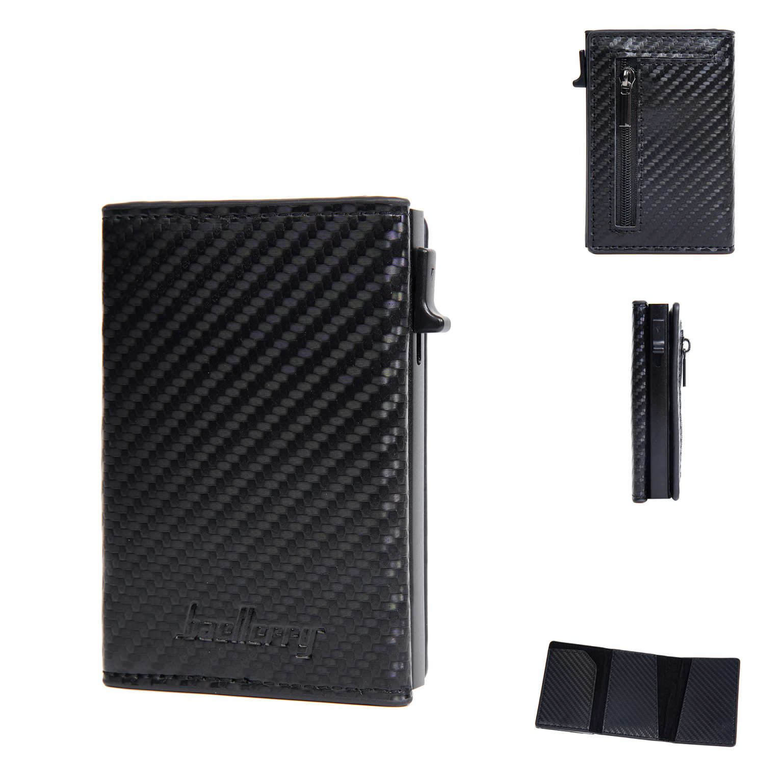 Men’s RFID Zipper Card Holder Wallet With Coin Pocket