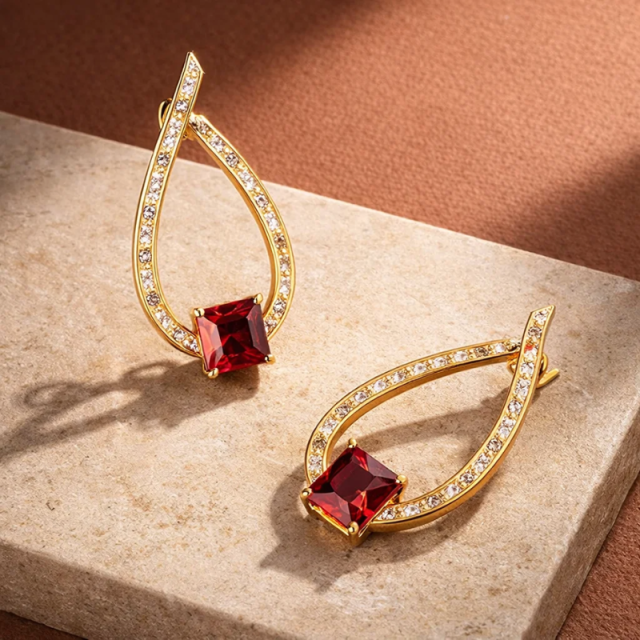 Colorful Teardrop Gemstone Earrings