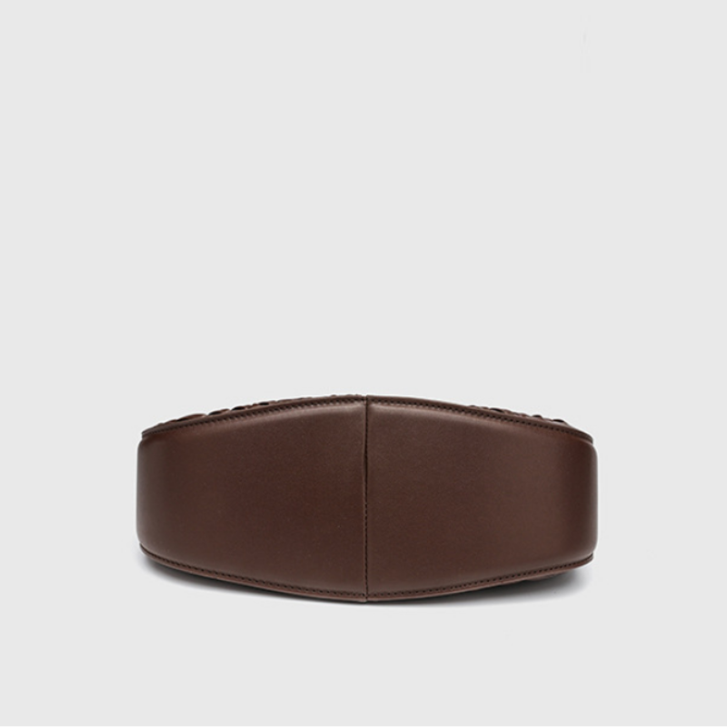 Nerina Woven Crescent Handbag