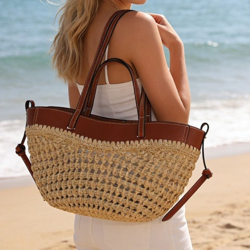 Riviera Straw Tote Bag