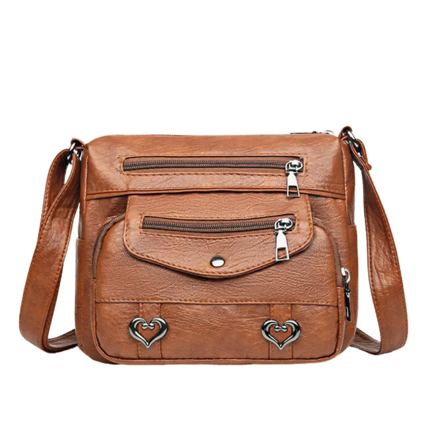 Versatile Soft Leather Women's Shoulder Bag