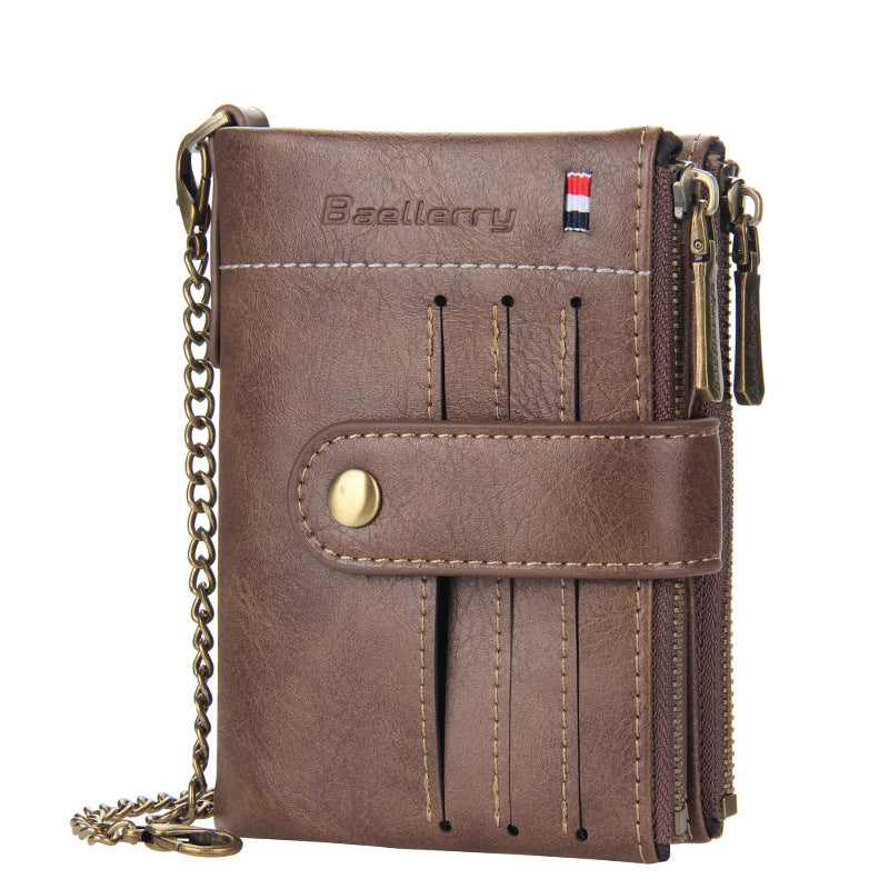 Retro Vertical Zipper Wallet