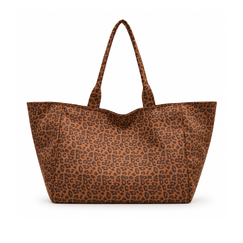 Leopard Canvas Women’s Travel Tote Bag