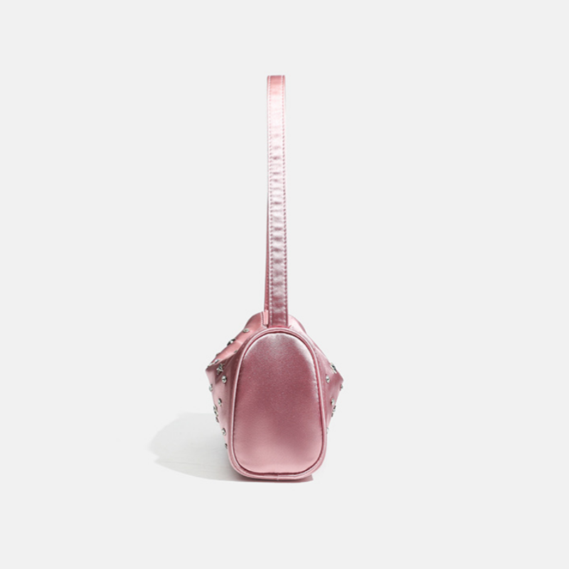 Roselle Celestial Studded Ruched Shoulder Bag