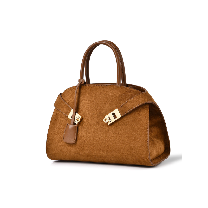 Amora Structured Suede Handbag