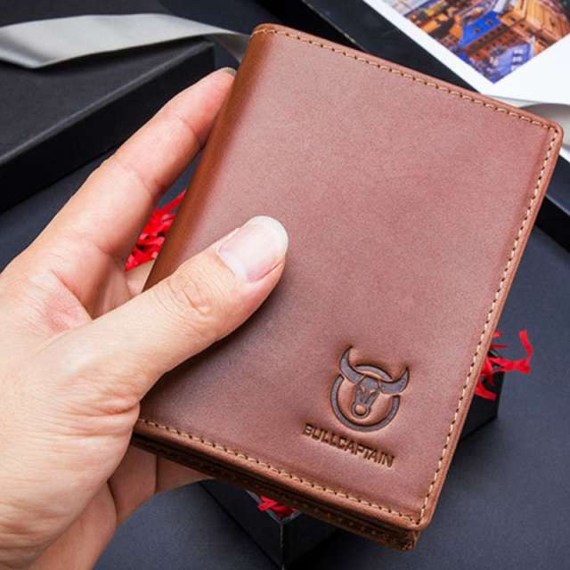 Men's Genuine Leather Top Cowhide Photo Layer Wallet