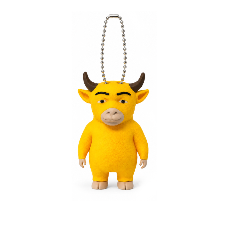 Funny Cow Bag Charm Keychain
