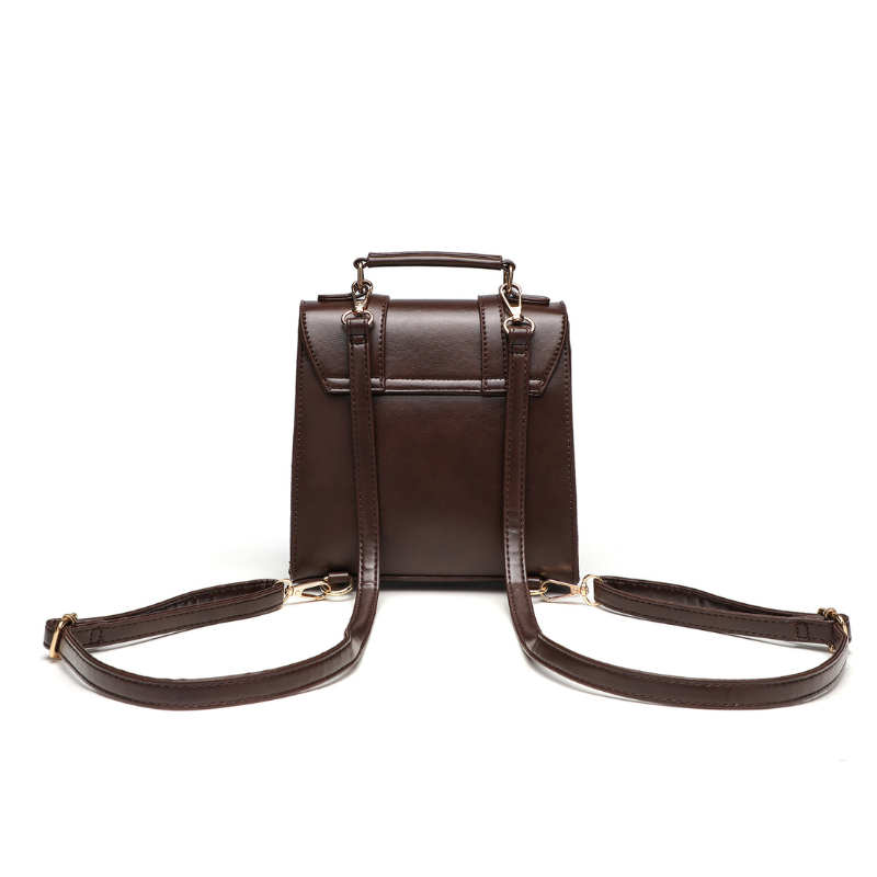 Vintage Buckle Commuter Square Backpack