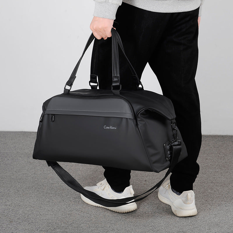 CateiKarrui Large Capacity Men's Polyester Travel Duffle Bag
