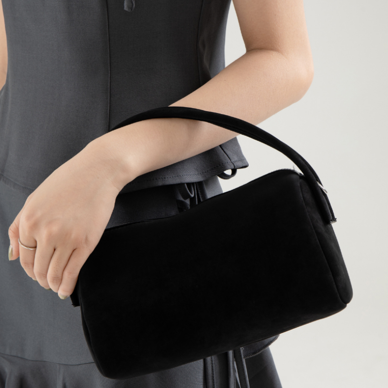 Suede Pillow Handbag