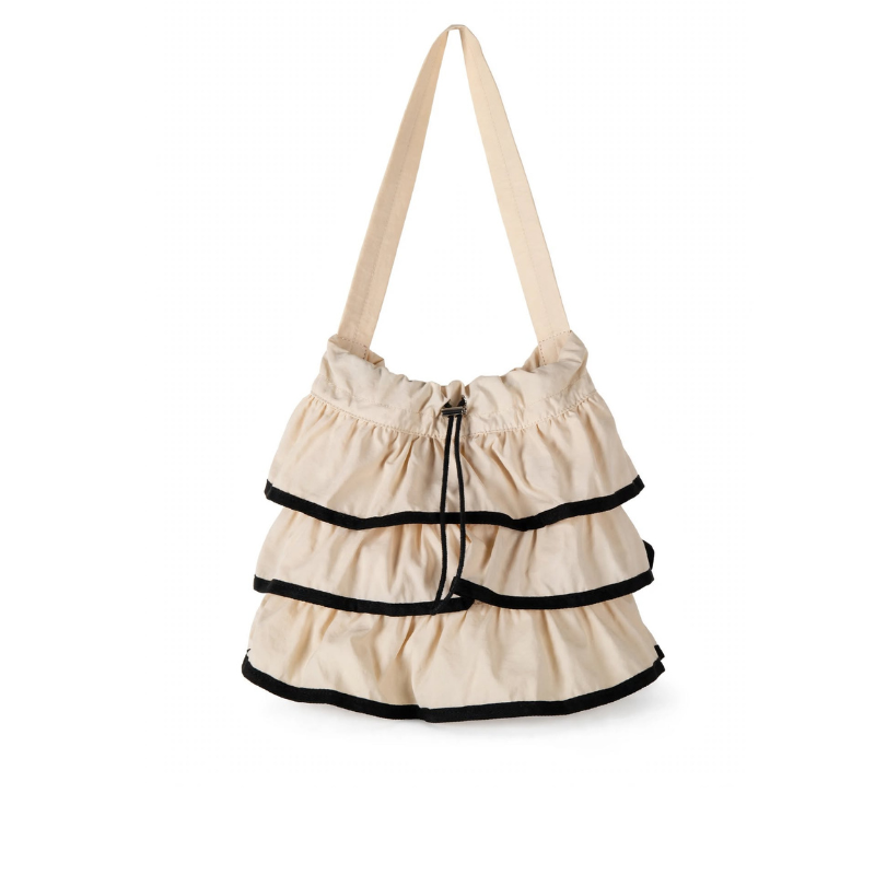 Cloud Ruffle Drawstring Shoulder Bag