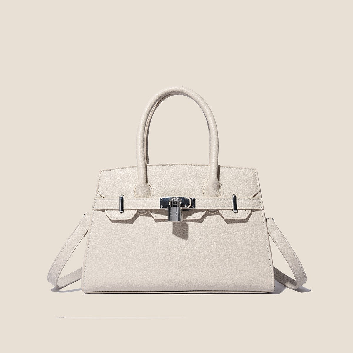 Luxe Lock Structured Handbag