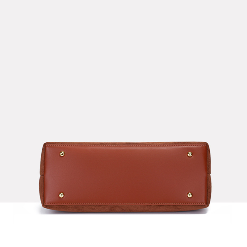 Retro Leather Buckle Handbag