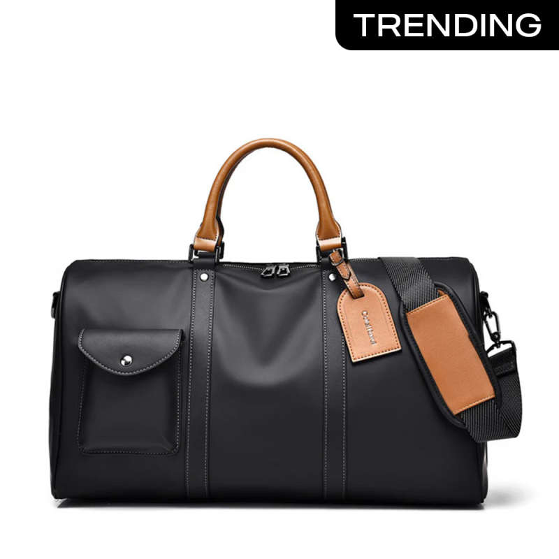 CateiKarrui Durable Large Capacity Leather Duffle Bag