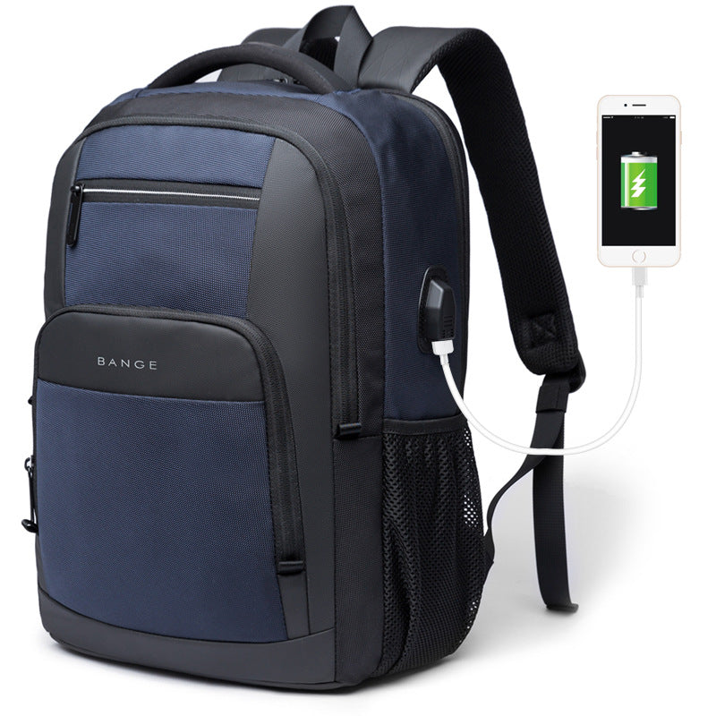 Men's Oxford Backpack With USB Charging