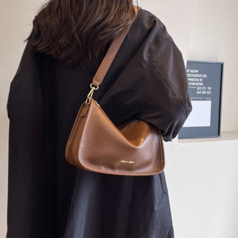 Brown Retro Underarm Shoulder Bag