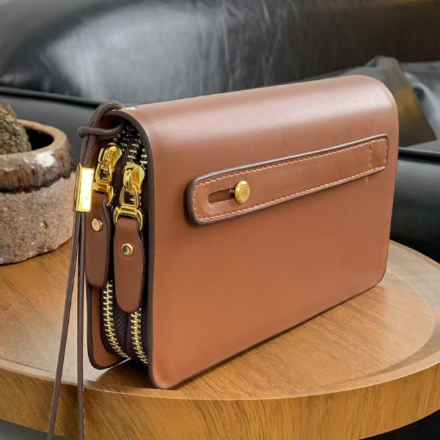 Soft Leather Long Zipper Business Wallet