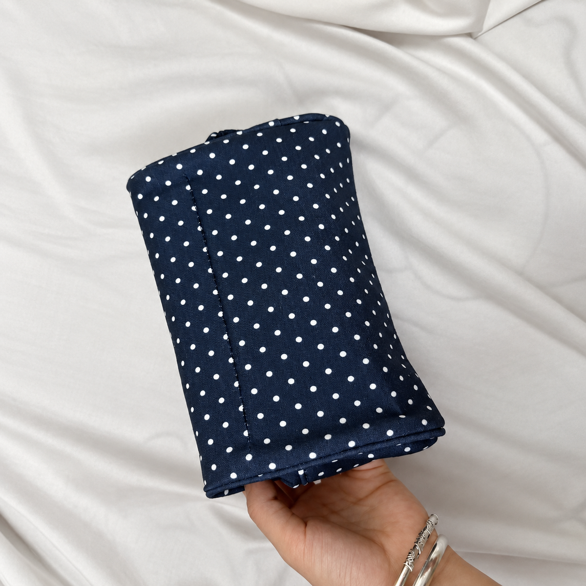 Polka Dot Mirror Makeup Bag