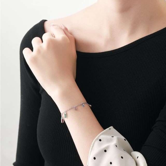 Geometric Square Tassel Bracelet